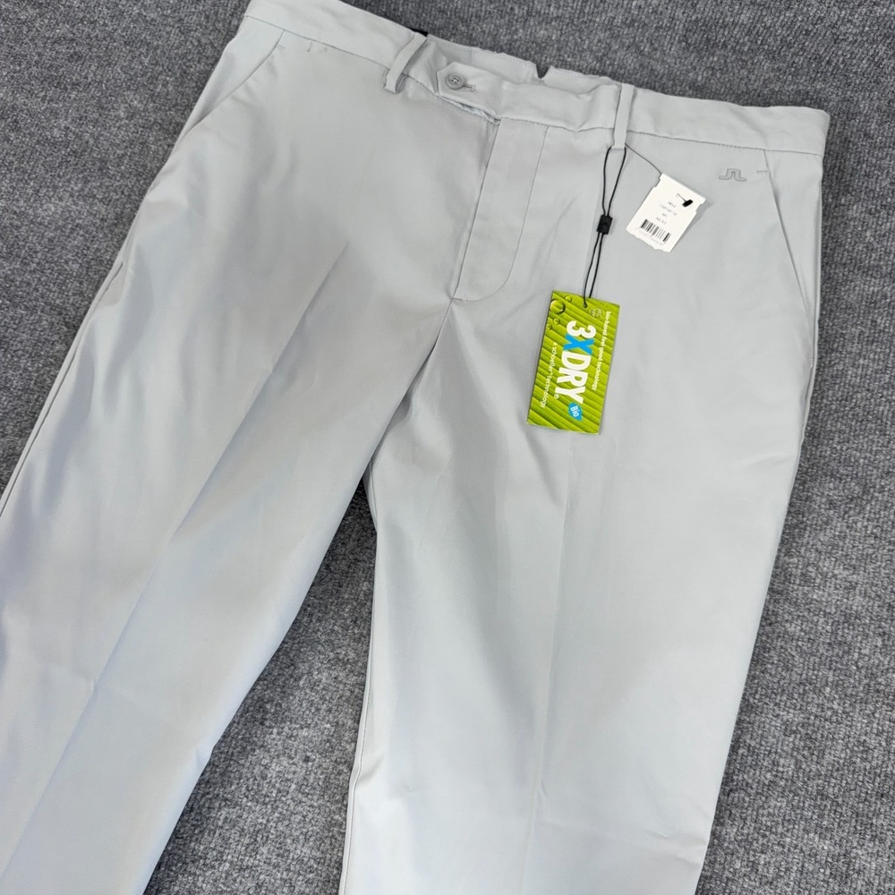 J.Lindeberg Golf Pant Men 36x32 Stone Gray Palmer 3xDRY Performance Designer NEW